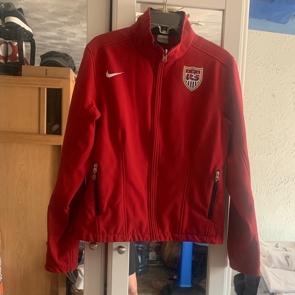 Youth Nike Red USA Soccer Track Jacket with Crest